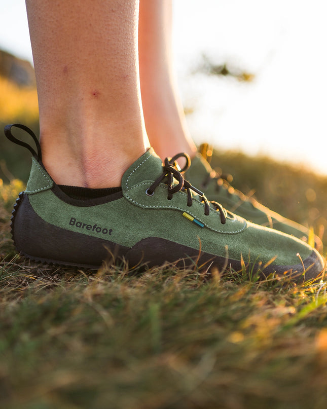 Be Lenka Trailwalker 2.0 - Olive Green hiking shoes women & men barefoot בילנקה Trailwalker 2.0 נעלי טיולים ברפוט בצבע ירוק זית לנשים ולגברים