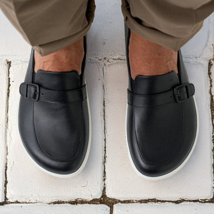 Be Lenka Amadeus - Black moccasins men barefoot בילנקה Amadeus מוקסינים ברפוט בצבע שחור לגברים