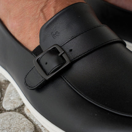 Be Lenka Amadeus - Black moccasins men barefoot בילנקה Amadeus מוקסינים ברפוט בצבע שחור לגברים