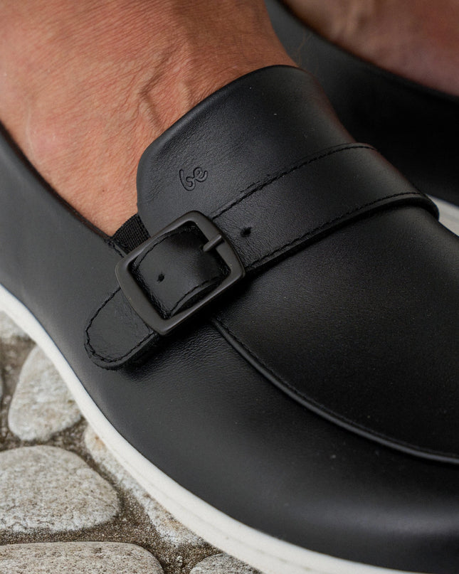 Be Lenka Amadeus - Black moccasins men barefoot בילנקה Amadeus מוקסינים ברפוט בצבע שחור לגברים