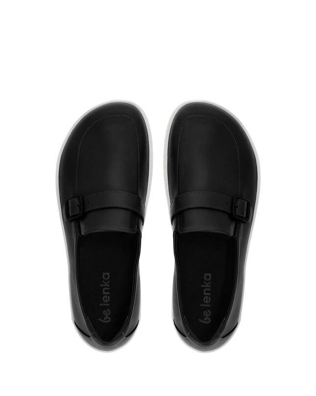 Be Lenka Amadeus - Black moccasins men barefoot בילנקה Amadeus מוקסינים ברפוט בצבע שחור לגברים