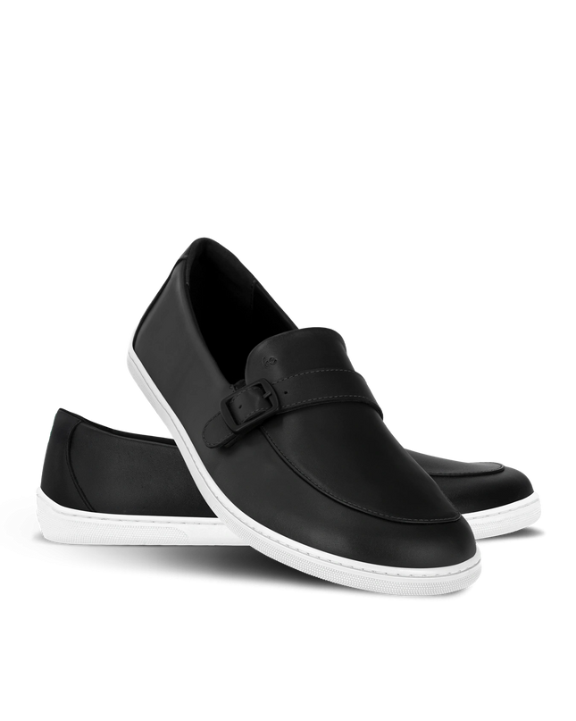 Be Lenka Amadeus - Black moccasins men barefoot בילנקה Amadeus מוקסינים ברפוט בצבע שחור לגברים