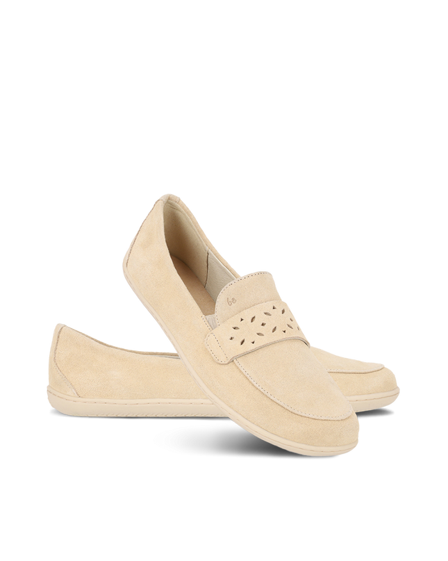 Be Lenka Bianca - Beige moccasins women barefoot בילנקה Bianca מוקסינים ברפוט בצבע בז׳ לנשים