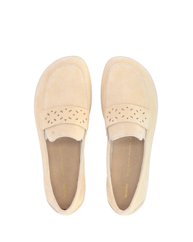Be Lenka Bianca - Beige moccasins women barefoot בילנקה Bianca מוקסינים ברפוט בצבע בז׳ לנשים