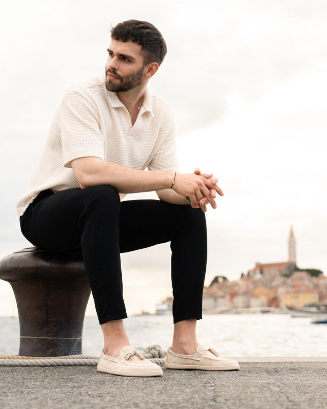 Be Lenka Portsiders - Beige moccasins women & men barefoot בילנקה Portsiders מוקסינים ברפוט בצבע בז׳ לנשים ולגברים