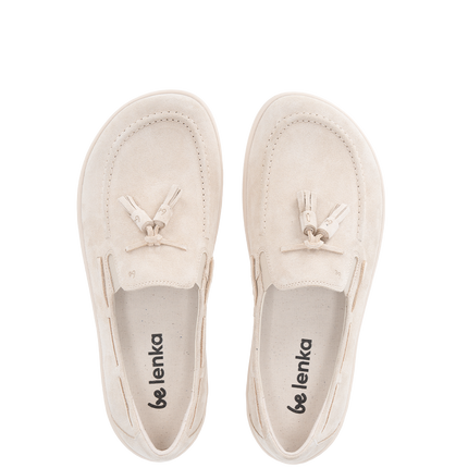 Be Lenka Portsiders - Beige moccasins women & men barefoot בילנקה Portsiders מוקסינים ברפוט בצבע בז׳ לנשים ולגברים