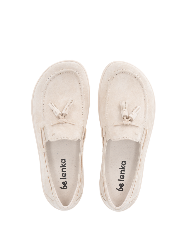 Be Lenka Portsiders - Beige moccasins women & men barefoot בילנקה Portsiders מוקסינים ברפוט בצבע בז׳ לנשים ולגברים