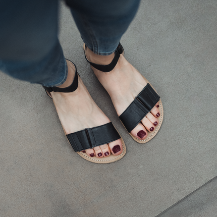 Be Lenka Iris - Black sandals women barefoot בילנקה Iris סנדלים ברפוט בצבע שחור לנשים
