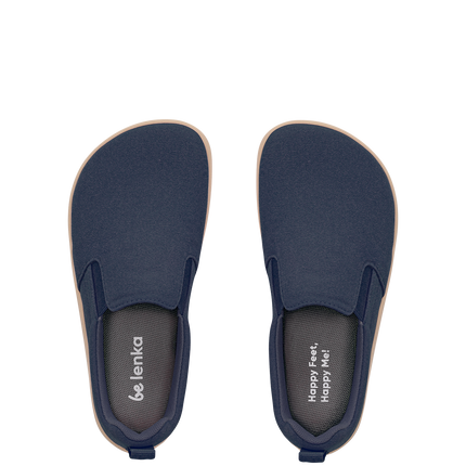 Be Lenka Aura - Navy Blue slip-on kids barefoot בילנקה Aura סליפ-און ברפוט בצבע כחול נייבי לילדים