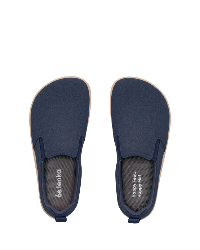 Be Lenka Aura - Navy Blue slip-on kids barefoot בילנקה Aura סליפ-און ברפוט בצבע כחול נייבי לילדים