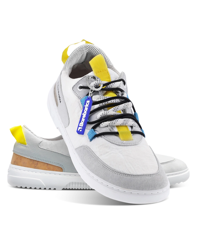 Barebarics Revive - White & Grey shoes women barefoot ברבריקס Revive נעלי ברפוט ברפוט בצבע לבן ואפור לנשים