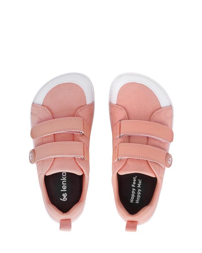 Be Lenka Canvi - Coral sneakers kids barefoot בילנקה Canvi סניקרס ברפוט בצבע קורל לילדים
