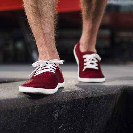 Be Lenka Dash - Wine Red barefoot –  נעלי ספורט ברפוט אדום לנשים ולגברים