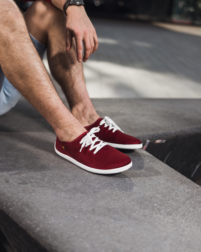 Be Lenka Dash - Wine Red barefoot –  נעלי ספורט ברפוט אדום לנשים ולגברים