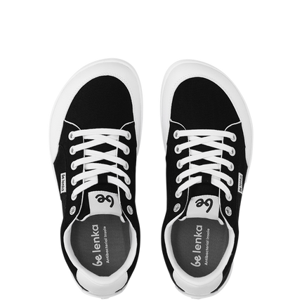 Barefoot Sneakers Be Lenka Rebound - Black & White – סניקרס ברפוט שחורות לנשים ולגברים