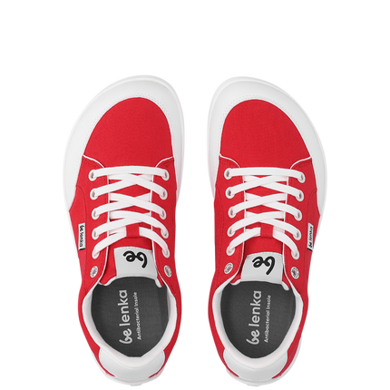 Barefoot Sneakers Be Lenka Rebound - Red & White – סניקרס ברפוט אדומות לנשים ולגברים