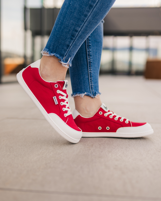 Barefoot Sneakers Be Lenka Rebound - Red & White – סניקרס ברפוט אדומות לנשים ולגברים