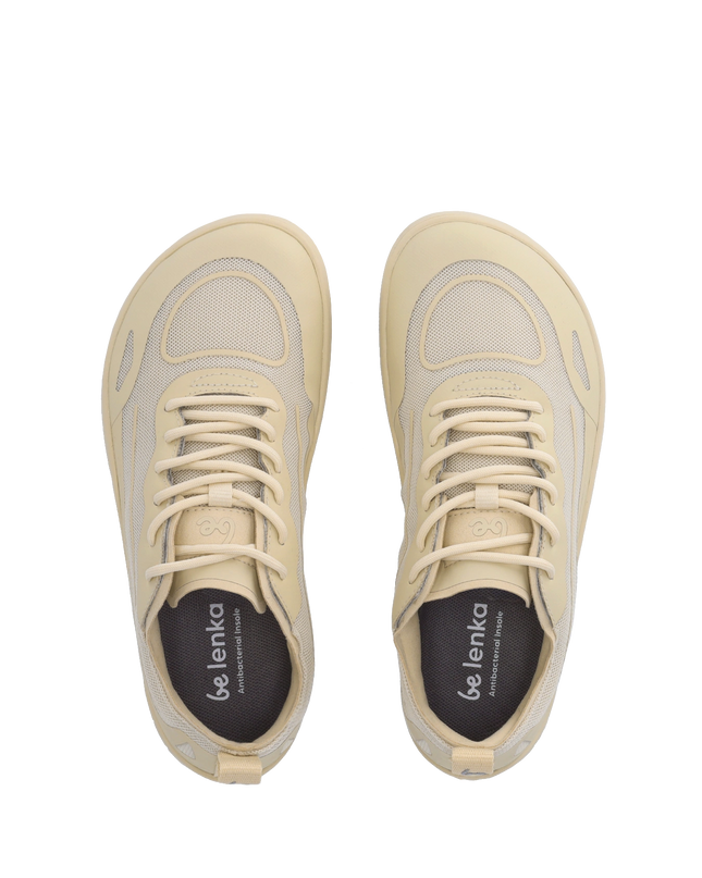 Be Lenka Velocity - Beige sneakers women & men barefoot בילנקה Velocity סניקרס ברפוט בצבע בז׳ לנשים ולגברים