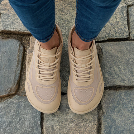 Velocity / בז׳ / נעלי ספורט ברפוט / טבעוני