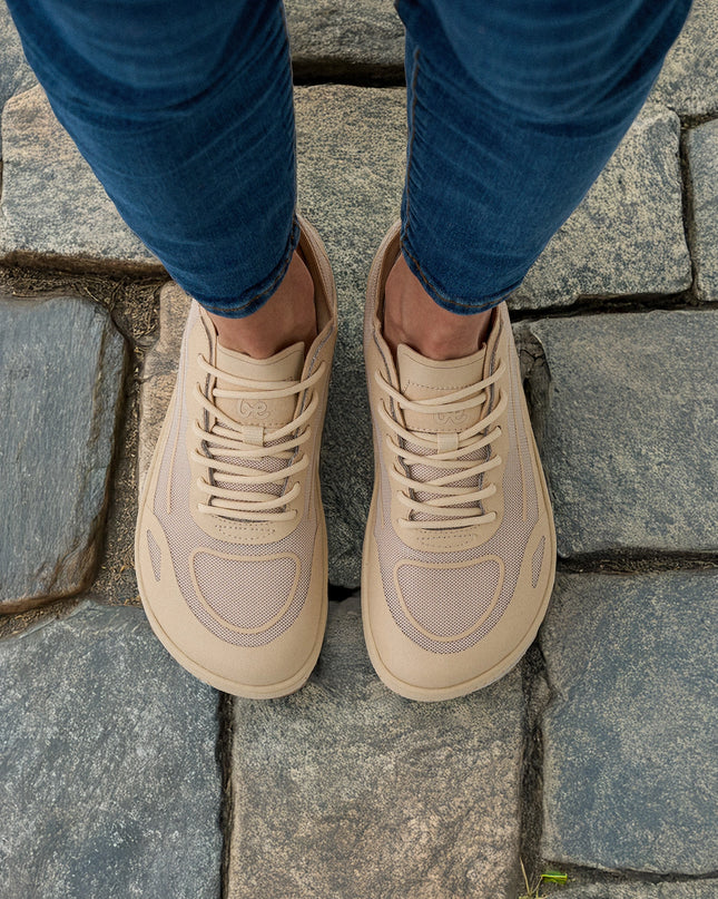Be Lenka Velocity - Beige sneakers women & men barefoot בילנקה Velocity סניקרס ברפוט בצבע בז׳ לנשים ולגברים
