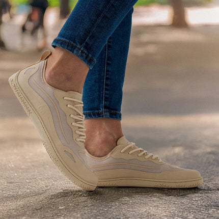 Velocity / בז׳ / נעלי ספורט ברפוט / טבעוני