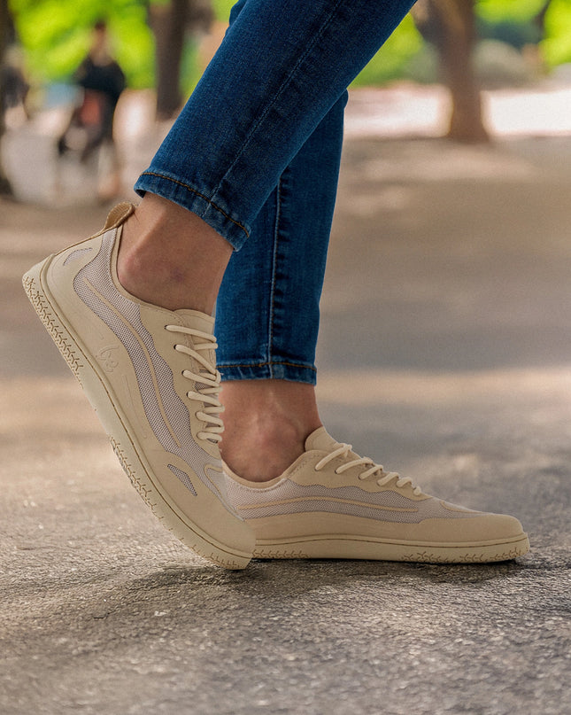 Be Lenka Velocity - Beige sneakers women & men barefoot בילנקה Velocity סניקרס ברפוט בצבע בז׳ לנשים ולגברים