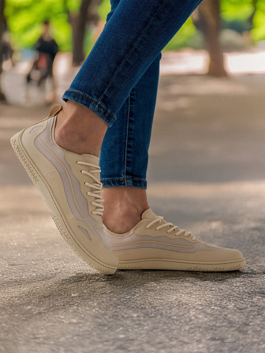 Be lenka Velocity - barefoot vegan sneakers beige סניקרס ברפוט בילנקה טבעוניות