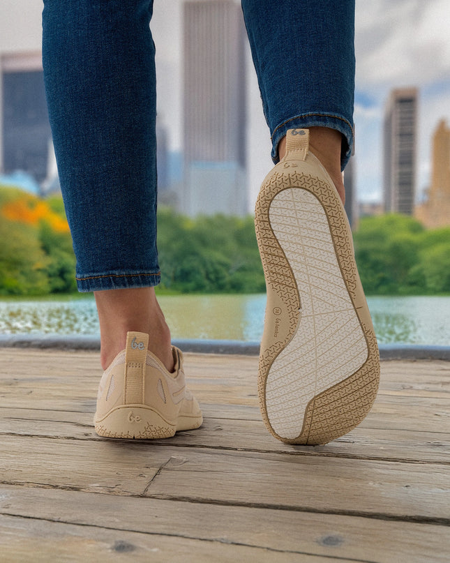 Be Lenka Velocity - Beige sneakers women & men barefoot בילנקה Velocity סניקרס ברפוט בצבע בז׳ לנשים ולגברים