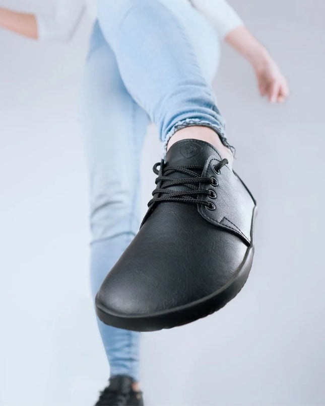 Ahinsa bindu black 2 אהינסה ברפוט לגברים - Black shoes women & men barefoot אהינסה bindu black 2 אהינסה ברפוט לגברים נעלי ברפוט ברפוט בצבע Black לנשים ולגברים