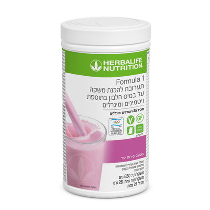 אבקת שייק פורמולה 1 פירות יער 550 גרם - תמונת אריזה