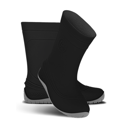 Kids Barefoot Rain Boots Be Lenka Pudds - Black - מגפי גשם ברפוט לילדים