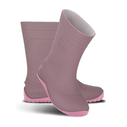 Kids Barefoot Rain Boots Be Lenka Pudds - Misty Pink - מגפי גשם ברפוט לילדים