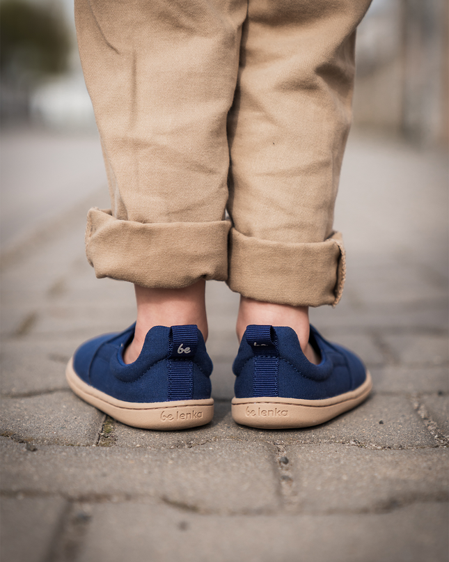 Be Lenka Aura - Navy Blue slip-on kids barefoot בילנקה Aura סליפ-און ברפוט בצבע כחול נייבי לילדים