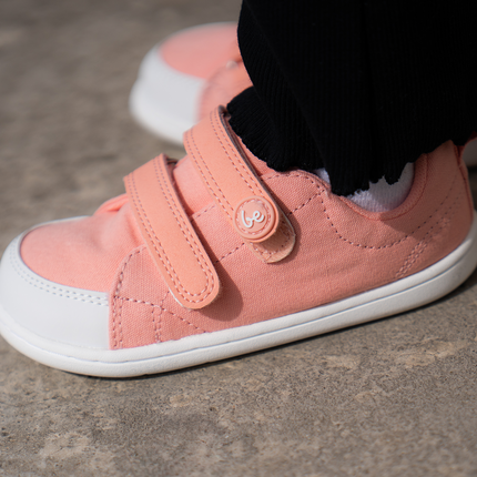 Be Lenka Canvi - Coral sneakers kids barefoot בילנקה Canvi סניקרס ברפוט בצבע קורל לילדים