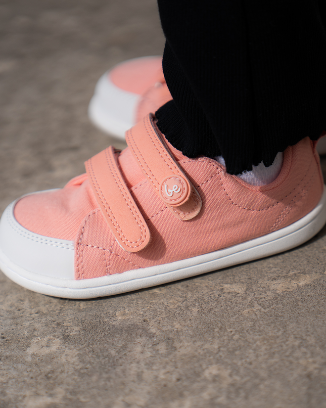 Be Lenka Canvi - Coral sneakers kids barefoot בילנקה Canvi סניקרס ברפוט בצבע קורל לילדים