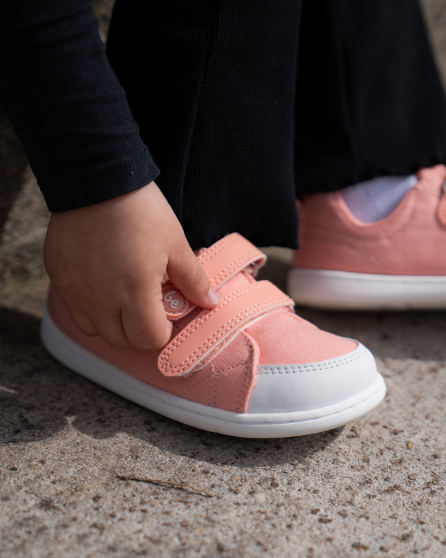 Be Lenka Canvi - Coral sneakers kids barefoot בילנקה Canvi סניקרס ברפוט בצבע קורל לילדים