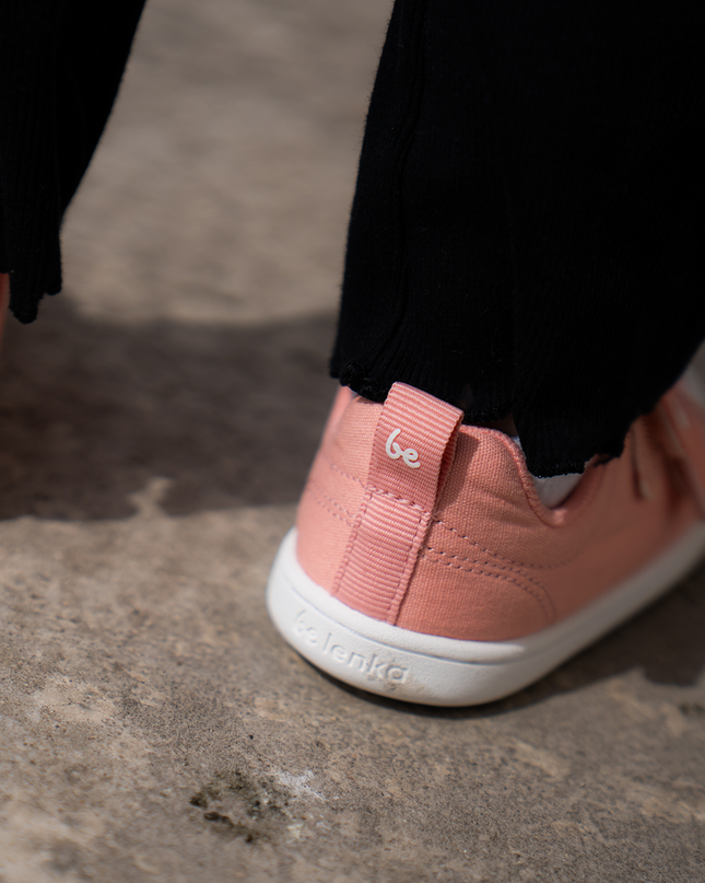 Be Lenka Canvi - Coral sneakers kids barefoot בילנקה Canvi סניקרס ברפוט בצבע קורל לילדים
