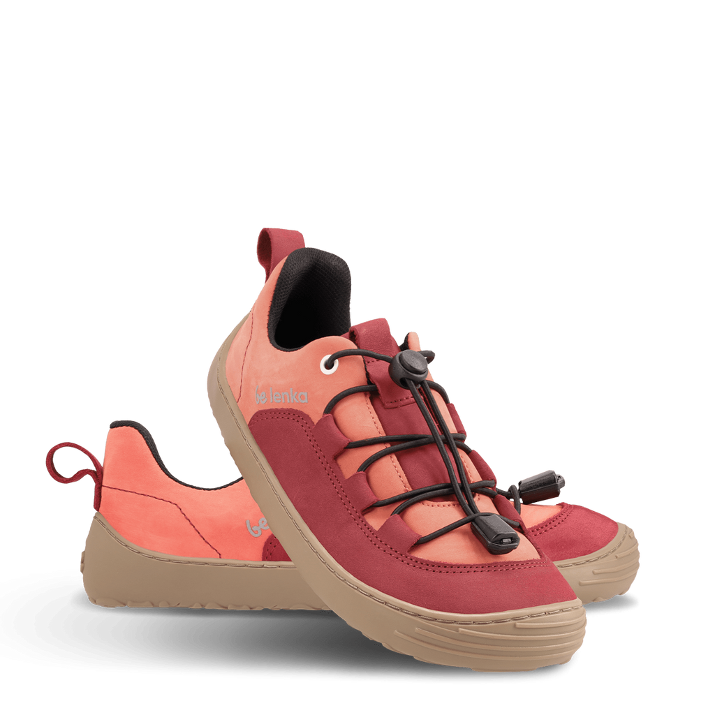 be lenka Xplorer barefoot - Dark Red & Coral נעלי ברפוט לילדים