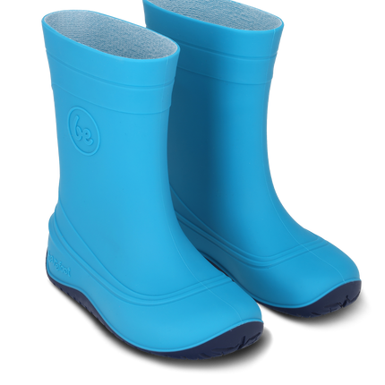 Kids Barefoot Rain Boots Be Lenka Pudds - Aqua Blue - מגפי גשם ברפוט לילדים