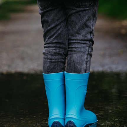 Kids Barefoot Rain Boots Be Lenka Pudds - Aqua Blue - מגפי גשם ברפוט לילדים