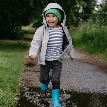 Kids Barefoot Rain Boots Be Lenka Pudds - Aqua Blue - מגפי גשם ברפוט לילדים