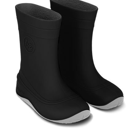 Kids Barefoot Rain Boots Be Lenka Pudds - Black - מגפי גשם ברפוט לילדים