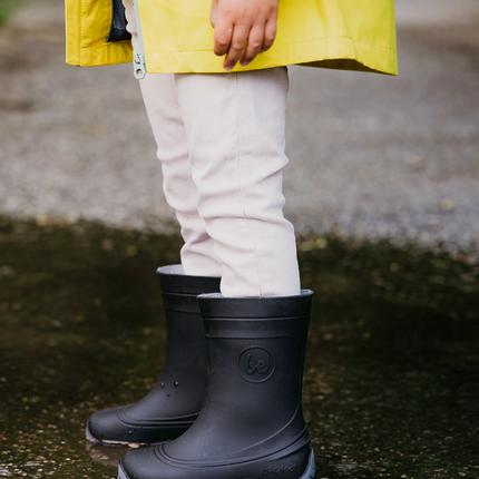 Kids Barefoot Rain Boots Be Lenka Pudds - Black - מגפי גשם ברפוט לילדים