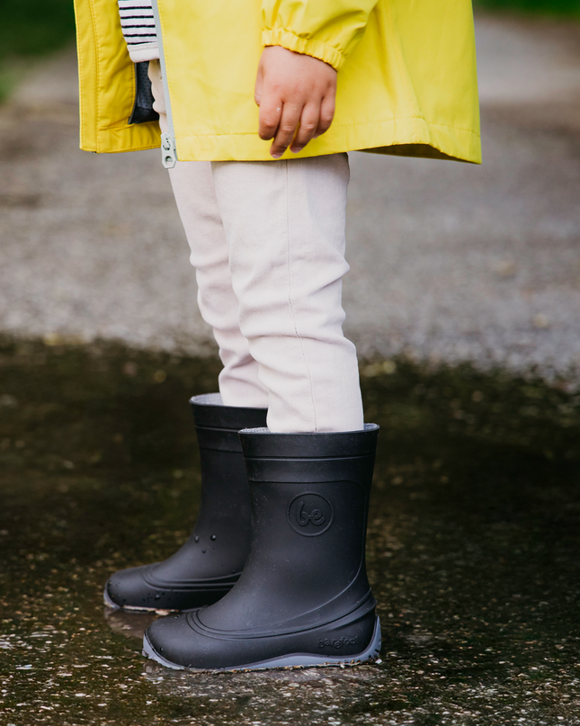 Kids Barefoot Rain Boots Be Lenka Pudds - Black