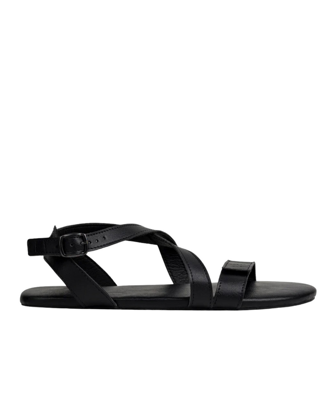 Ahinsa Hava - Black sandals women & men barefoot אהינסה Hava סנדלים ברפוט בצבע Black לנשים ולגברים