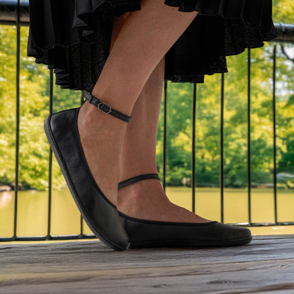 Ballet Flats Florence - All Black - נעלי בלרינה לנשים