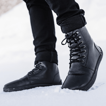 Be Lenka winter 3.0 black מגפי בילנקה יוניסקס - Black boots men barefoot בילנקה winter 3.0 black מגפי בילנקה יוניסקס מגפיים ברפוט בצבע שחור לגברים