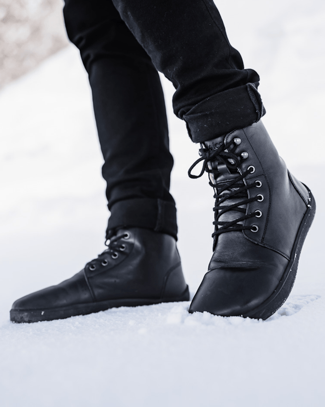 Be Lenka winter 3.0 black מגפי בילנקה יוניסקס - Black boots men barefoot בילנקה winter 3.0 black מגפי בילנקה יוניסקס מגפיים ברפוט בצבע שחור לגברים